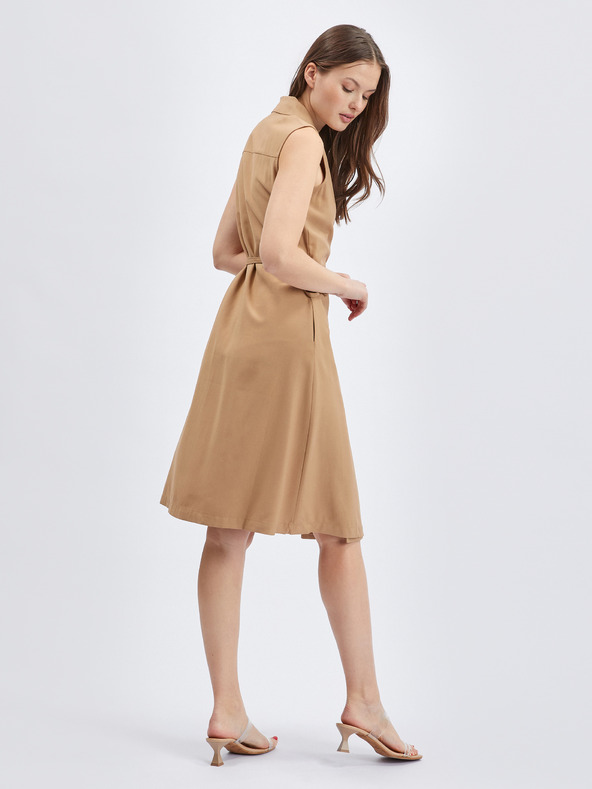 Orsay Ανοιχτό καφέ γυναικείο φόρεμα με περιτύλιγμα ORSAY