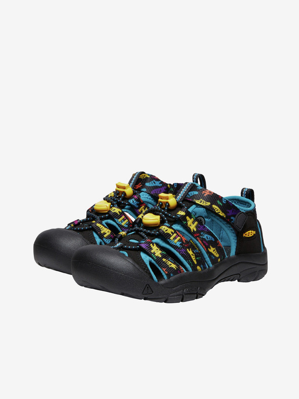 Keen Μαύρα αγορίστικα σανδάλια με μοτίβο Keen