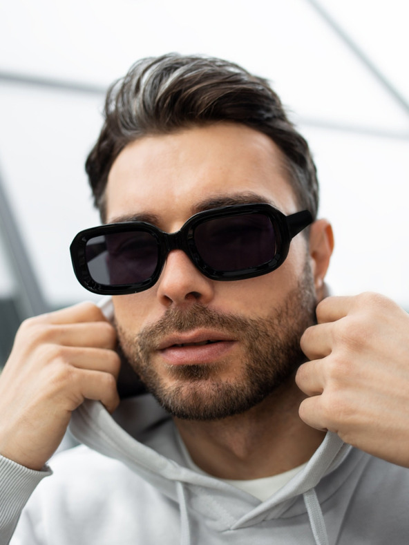 VEYREY VeyRey Γυαλιά ηλίου Square Helmi Μαύρο