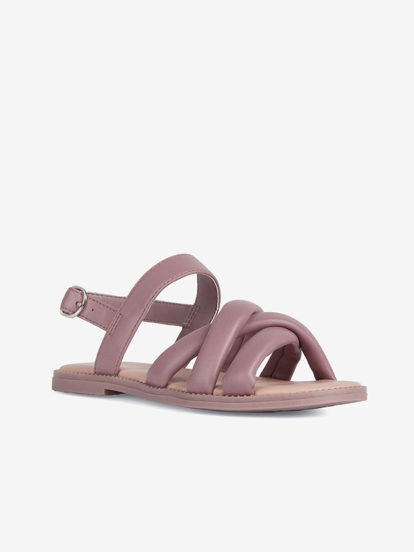 Geox Ροζ γυναικεία δερμάτινα σανδάλια Geox