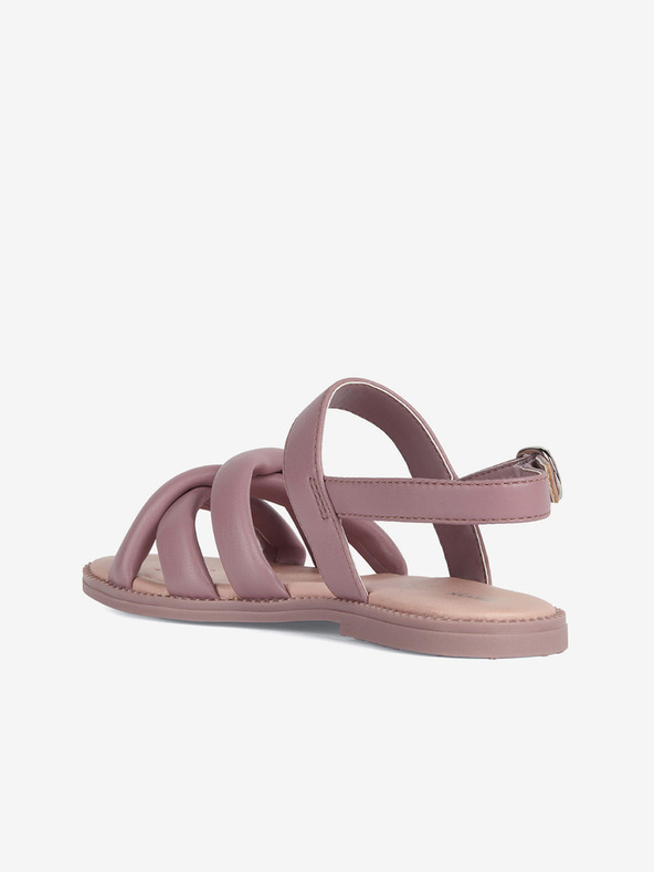 Geox Ροζ γυναικεία δερμάτινα σανδάλια Geox