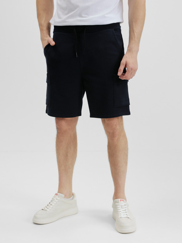 Tom Tailor Denim Μπλε σκούρο ανδρικό σορτσάκι με τσέπες Tom Tailor Denim
