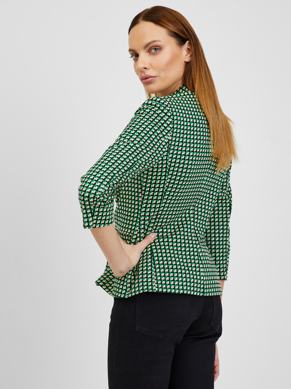 Orsay ORSAY Λευκό και πράσινο γυναικείο καρό σακάκι