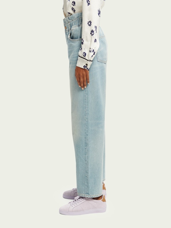 Scotch & Soda Γυναικείο τζιν με φαρδιά πόδια σε γαλάζιο χρώμα Scotch & Soda