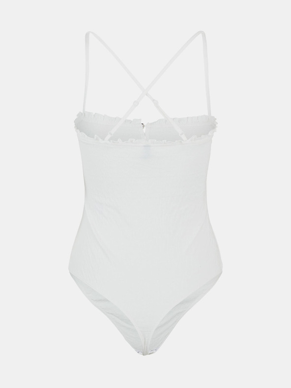 Pieces Λευκό γυναικείο κορμάκι Pieces Leaf