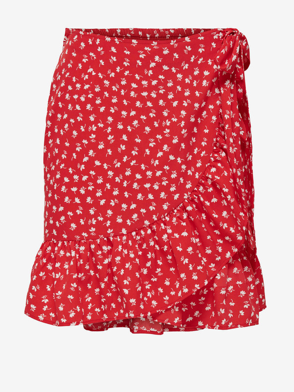 ONLY Κόκκινη γυναικεία Floral Wrap Skirt ONLY Olivia