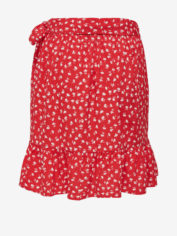 ONLY Κόκκινη γυναικεία Floral Wrap Skirt ONLY Olivia