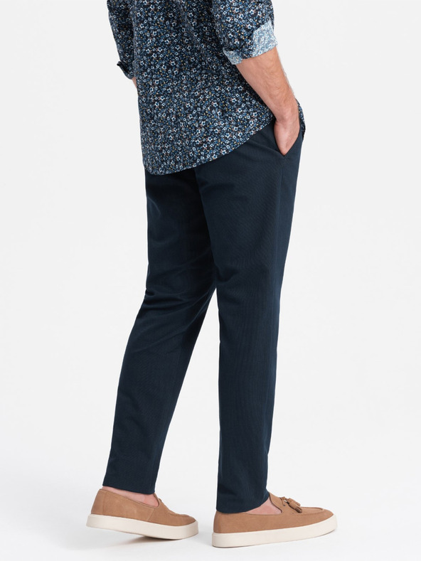 Ombre Clothing Σκούρο μπλε Ανδρικό παντελόνι chino Ombre Ρούχα