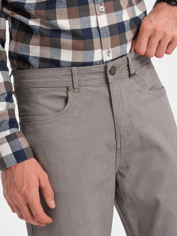 Ombre Clothing Γκρι Ανδρικό παντελόνι chino Ombre Ρούχα