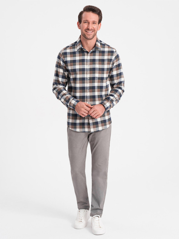 Ombre Clothing Γκρι Ανδρικό παντελόνι chino Ombre Ρούχα