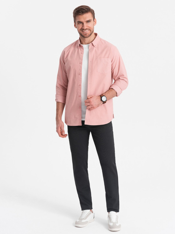 Ombre Clothing Σκούρο γκρι ανδρικό παντελόνι chino Ombre Clothing