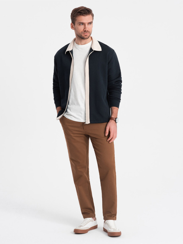 Ombre Clothing Καφέ Ανδρικό παντελόνι chino Ombre Ρούχα