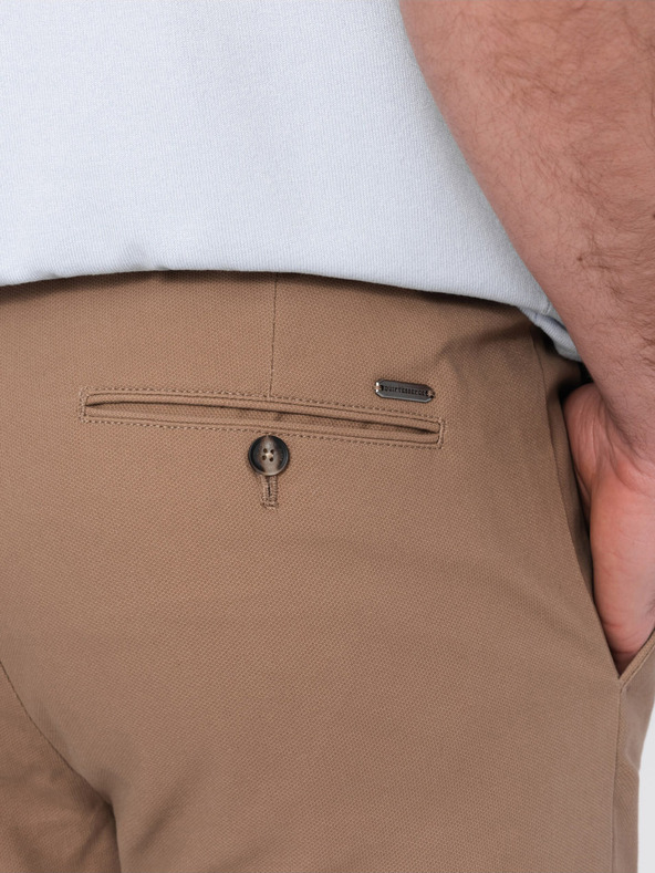 Ombre Clothing Ανοιχτό καφέ ανδρικό slim fit chino παντελόνι Ombre Clothing