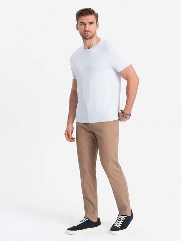 Ombre Clothing Ανοιχτό καφέ ανδρικό slim fit chino παντελόνι Ombre Clothing