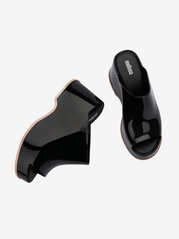 Melissa Μαύρες γυναικείες παντόφλες πλατφόρμας Melissa Patty AD