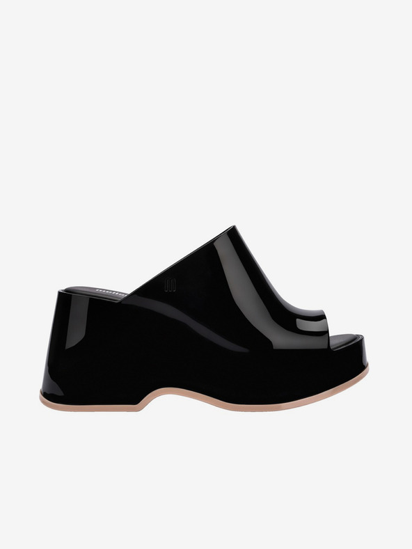 Melissa Μαύρες γυναικείες παντόφλες πλατφόρμας Melissa Patty AD
