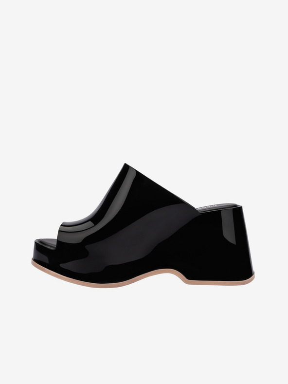 Melissa Μαύρες γυναικείες παντόφλες πλατφόρμας Melissa Patty AD