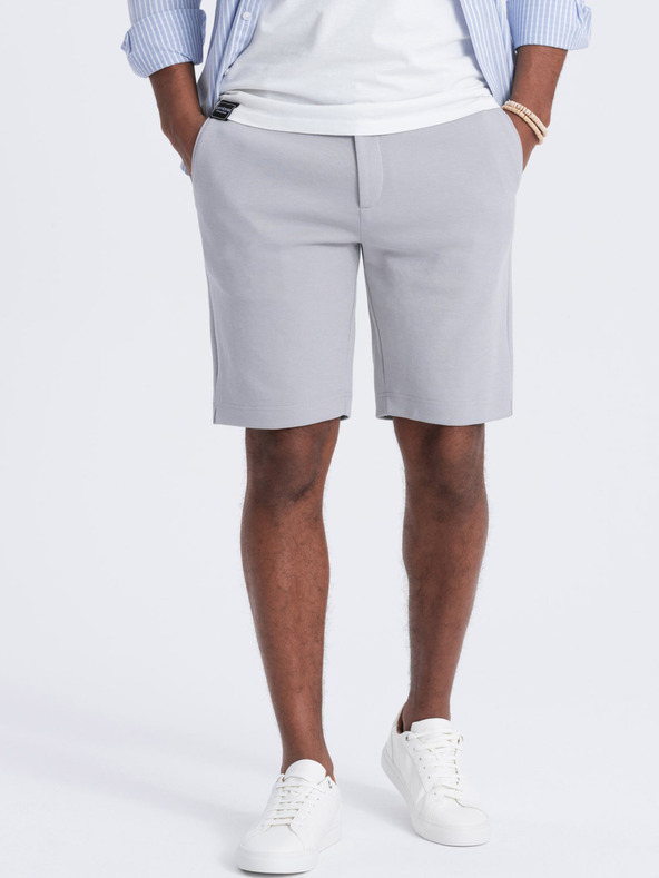 Ombre Clothing Γκρι ανδρική βερμούδα Ombre Clothing