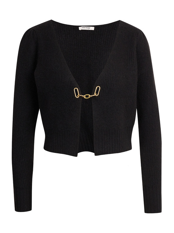 Orsay Μαύρη μάλλινη ζακέτα ORSAY