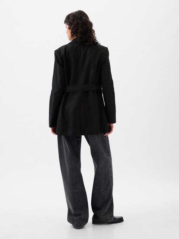 GAP Λινό σακάκι με ζώνη GAP