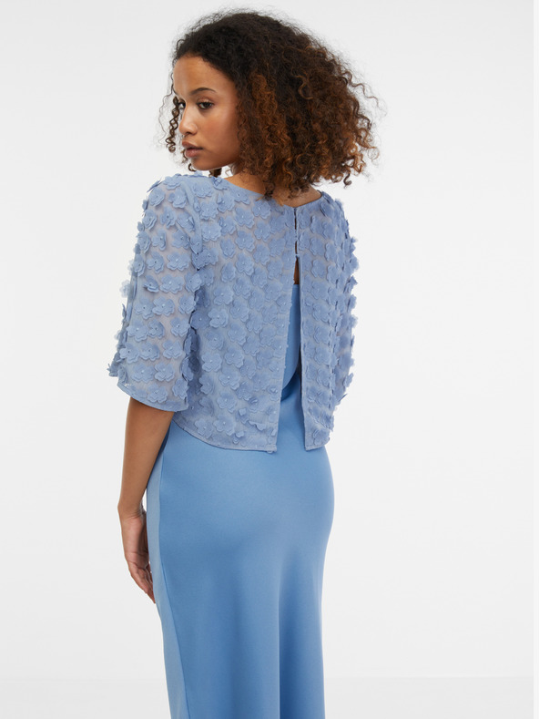 Orsay Μπλε γυναικεία μπλούζα με φλοράλ ORSAY