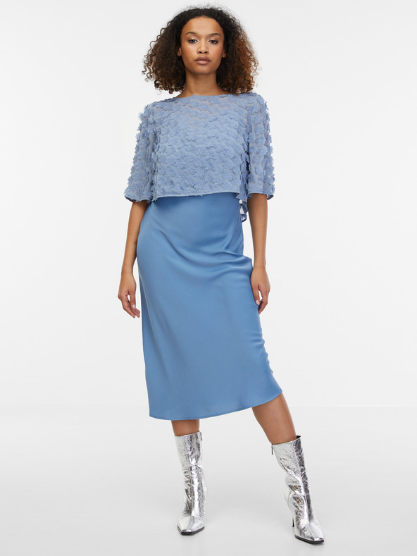 Orsay Μπλε γυναικεία μπλούζα με φλοράλ ORSAY