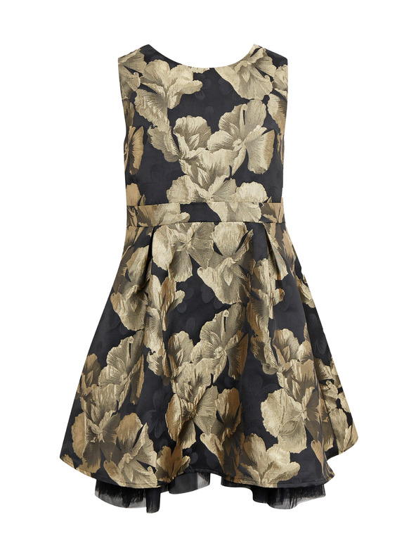 Orsay Παιδικό φλοράλ φόρεμα σε χρυσό-μαύρο ORSAY