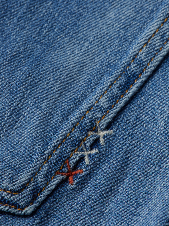 Scotch & Soda Μπλε γυναικείο τζιν με φαρδύ πόδι Scotch & Soda