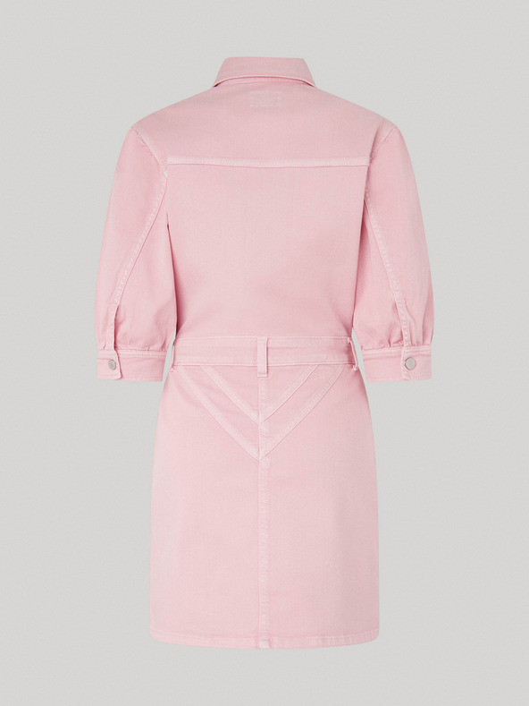 Pepe Jeans Ροζ Γυναικείο τζιν φόρεμα Pepe Jeans Gracie