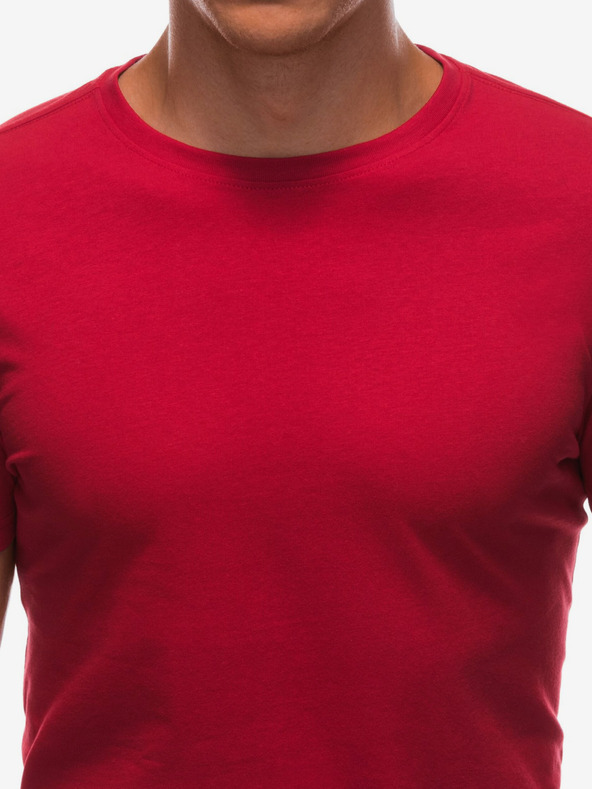 Edoti Κόκκινο ανδρικό βασικό μπλουζάκι Edoti