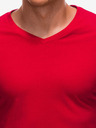 Edoti Κόκκινο ανδρικό βασικό μπλουζάκι Edoti