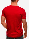 Edoti Κόκκινο ανδρικό βασικό μπλουζάκι Edoti