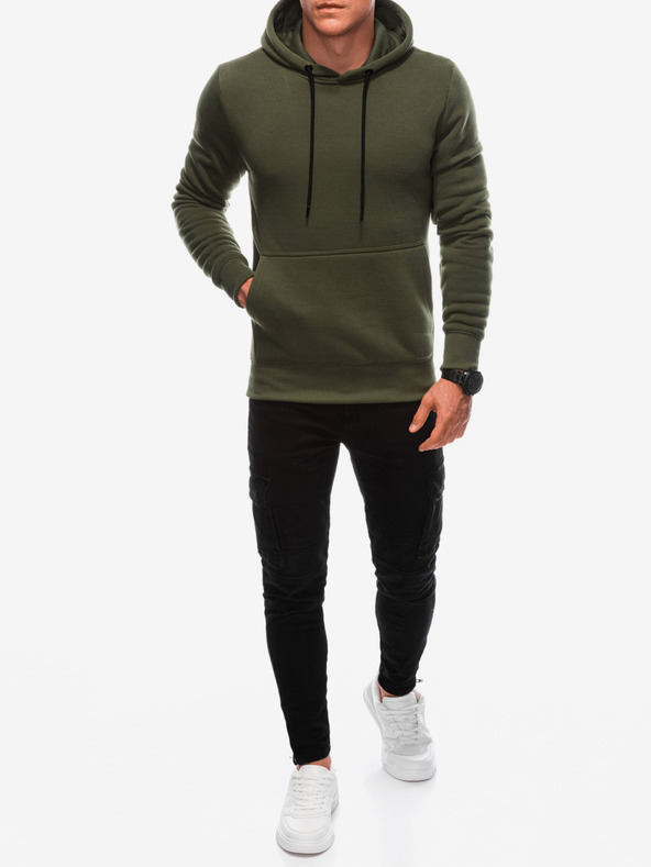 Edoti Χακί ανδρικό φούτερ με κουκούλα Edoti