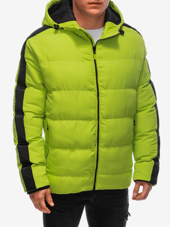 Edoti Ανοιχτό πράσινο ανδρικό χειμερινό καπιτονέ μπουφάν Edoti