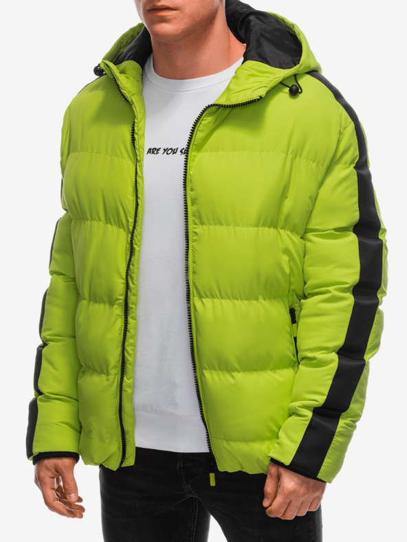 Edoti Ανοιχτό πράσινο ανδρικό χειμερινό καπιτονέ μπουφάν Edoti