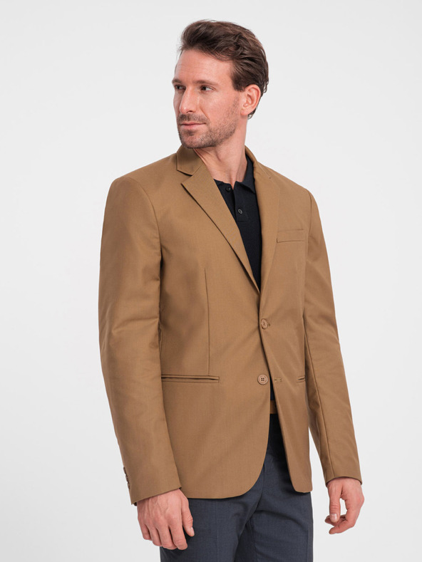 Ombre Clothing Ανοιχτό καφέ ανδρικό μπουφάν Ombre Clothing