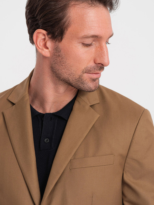 Ombre Clothing Ανοιχτό καφέ ανδρικό μπουφάν Ombre Clothing