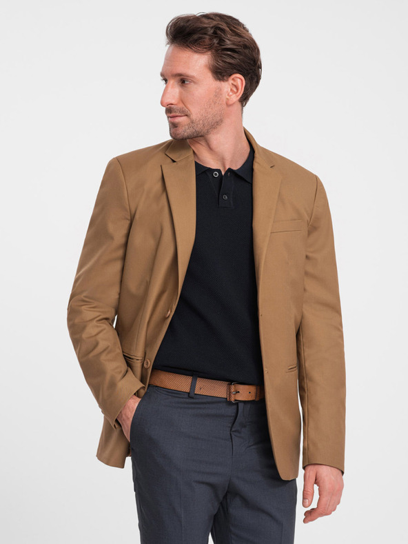 Ombre Clothing Ανοιχτό καφέ ανδρικό μπουφάν Ombre Clothing