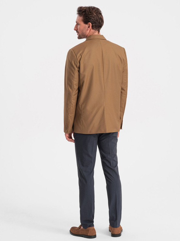 Ombre Clothing Ανοιχτό καφέ ανδρικό μπουφάν Ombre Clothing