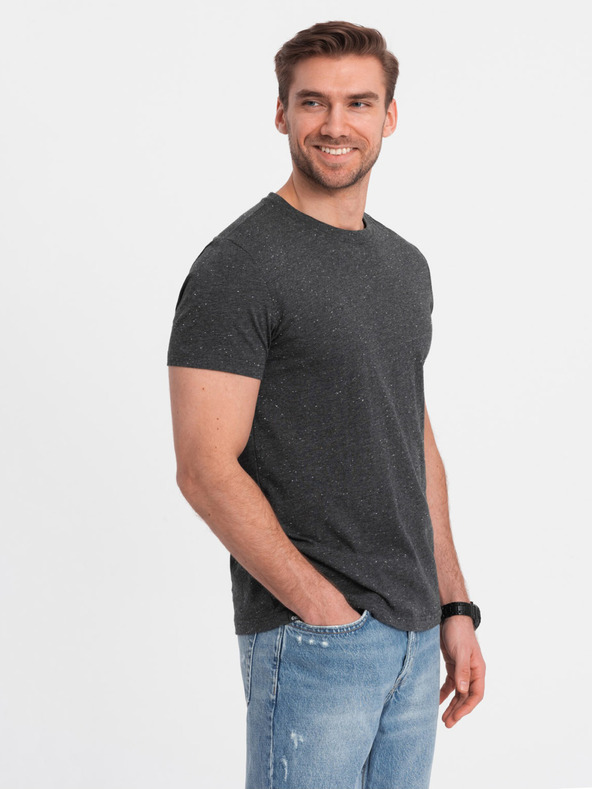 Ombre Clothing Σκούρο γκρι ανδρικό μπλουζάκι σε μπρονζέ χρώμα Ombre Clothing