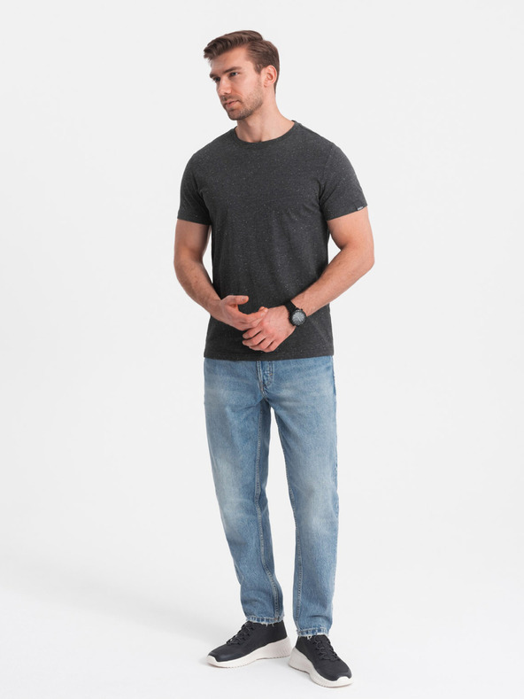 Ombre Clothing Σκούρο γκρι ανδρικό μπλουζάκι σε μπρονζέ χρώμα Ombre Clothing