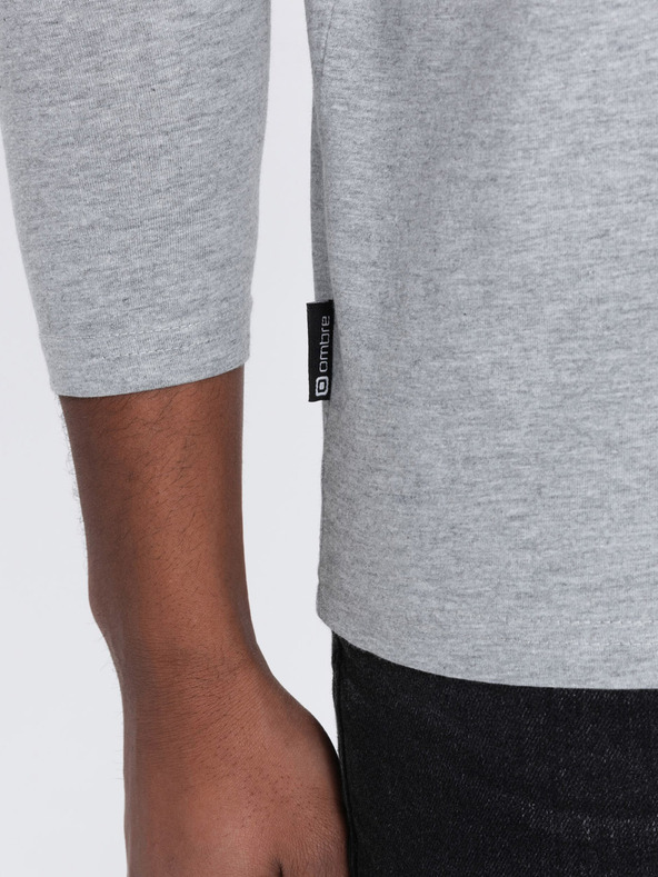 Ombre Clothing Ανοιχτό γκρι ανδρικό βασικό μπλουζάκι Ombre Clothing