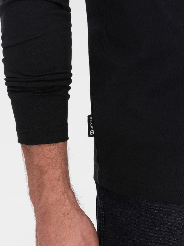 Ombre Clothing Μαύρο ανδρικό βασικό t-shirt Ombre Clothing