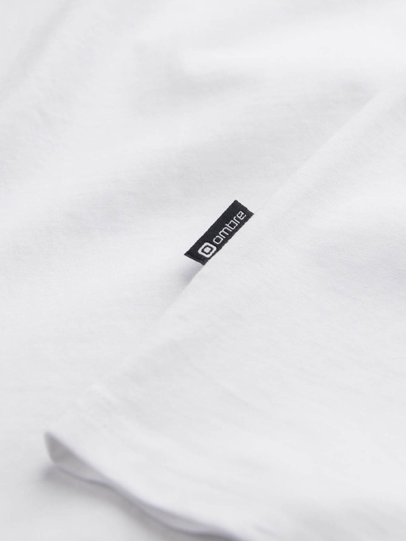 Ombre Clothing Λευκό ανδρικό βασικό πουκάμισο Ombre Clothing