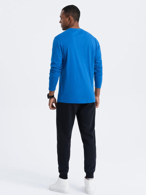 Ombre Clothing Μπλε ανδρικό βασικό πουκάμισο Ombre Clothing