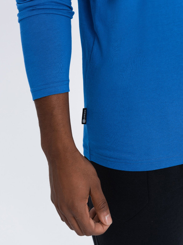 Ombre Clothing Μπλε ανδρικό βασικό πουκάμισο Ombre Clothing