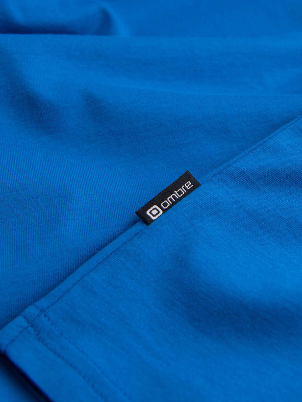 Ombre Clothing Μπλε ανδρικό βασικό πουκάμισο Ombre Clothing