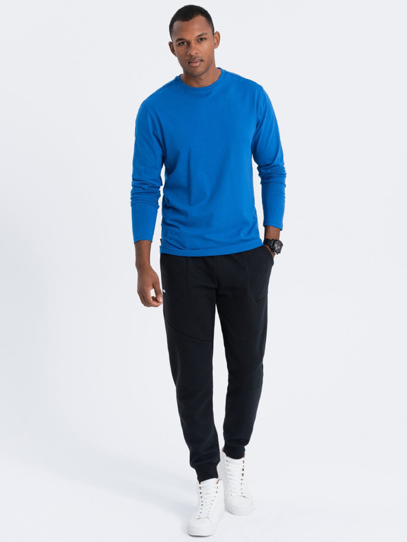 Ombre Clothing Μπλε ανδρικό βασικό πουκάμισο Ombre Clothing