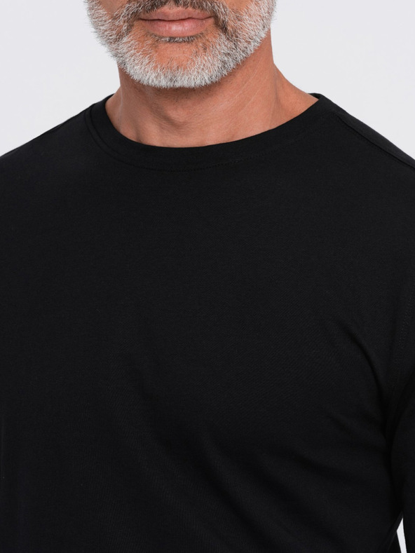 Ombre Clothing Μαύρο ανδρικό βασικό t-shirt Ombre Clothing