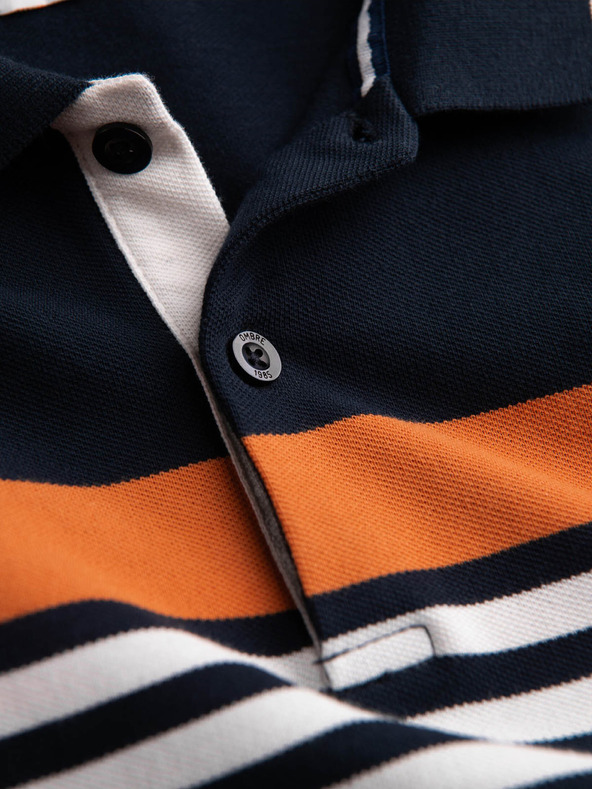 Ombre Clothing Σκούρο μπλε ανδρικό μπλουζάκι πόλο Ombre Clothing